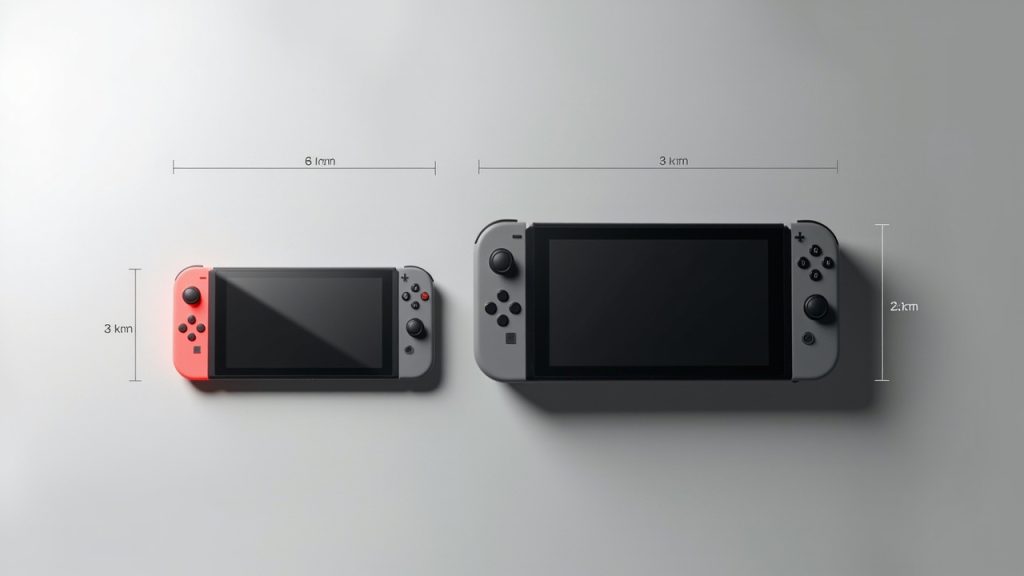 Quelle est la différence de taille entre la Switch OLED et la Switch 2 ?