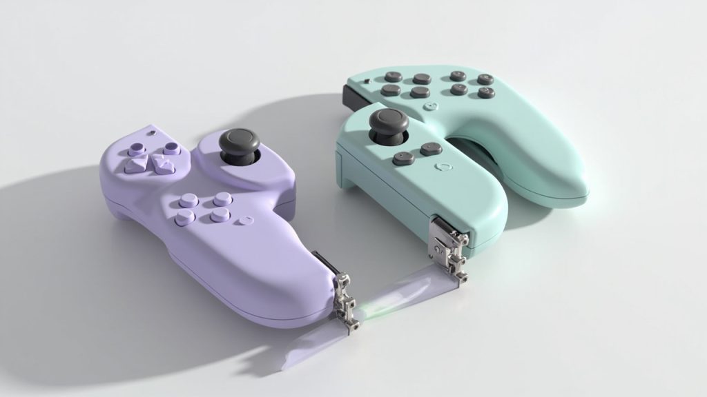 Les joy-con 2 en light purple et light green : ergonomie et capteurs améliorés